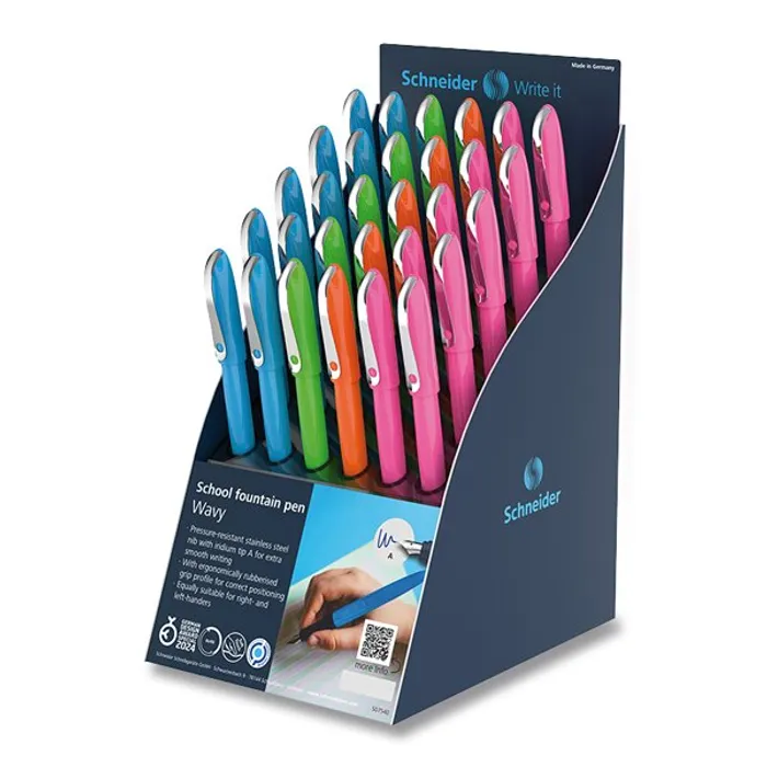 Hlavný obrázok produktu Bombičkové pero Schneider Wavy stojánek, 30 ks