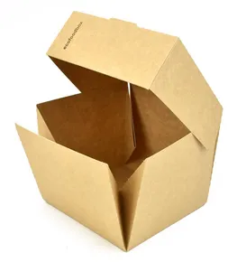 Box na hamburger, eko, kraft, 120 x 118 x 105 mm [25 ks]