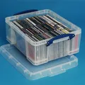 Ďalší obrázok produktu Box na skladovanie CD a DVD, plastový, s vekom, 18 l, priehľadný, SKUTOČNE UŽITOČNÝ