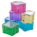 Ďalší obrázok produktu Box, plastový, s viečkom, 35 l, priehľadný, SKUTOČNE UŽITOČNÝ, ružová