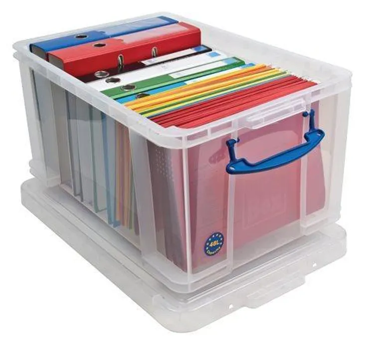 Hlavný obrázok produktu Box, plastový, s víkem, 48 l, průhledný, REALLY USEFUL