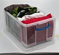 Box, plastový, s vekom, 64 l, priehľadný, SKUTOČNE UŽITOČNÝ