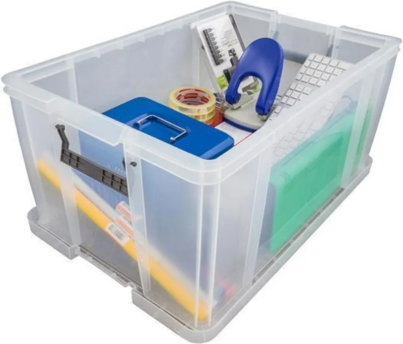 Hlavný obrázok produktu Box, plastový, s víkem, 70 l, průhledný, ALLSTORE