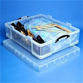 Box, plastový, s víkem, 70 l, průhledný, REALLY USEFUL