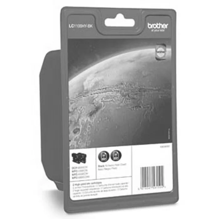 Hlavný obrázok produktu Brother originální ink LC-1100HYBKBP2, black, high capacity, 2ks, Brother DCP-6690CW, MFC