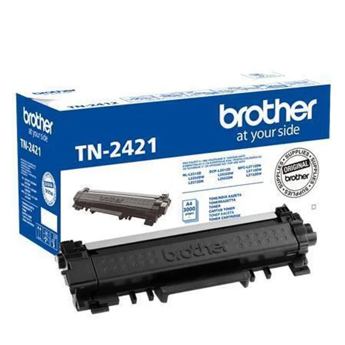 Hlavný obrázok produktu Brother originální toner TN2421, black, 3000str., Brother DCP-L2532DW, DCP-L2552DN, HL-L2