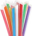 BUBBLE TEA plastové slamky 12x210mm mix [100 ks] (znova použiteľná)