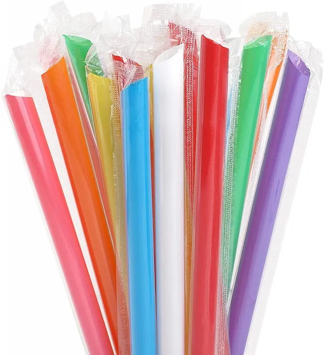 Hlavný obrázok produktu BUBBLE TEA plastové slámky 12x210mm mix [100 ks] (znovu použitelná)