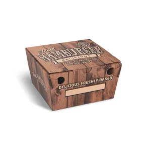 Burger box(mikrovlnitá lepenka) s potlačou 150 x 150 x 95 mm [100 ks]