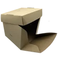 Burger box (PAP FSC Mix) rozkladací nepremastiteľný kraft 120 x 120 x 100 mm [100 ks]