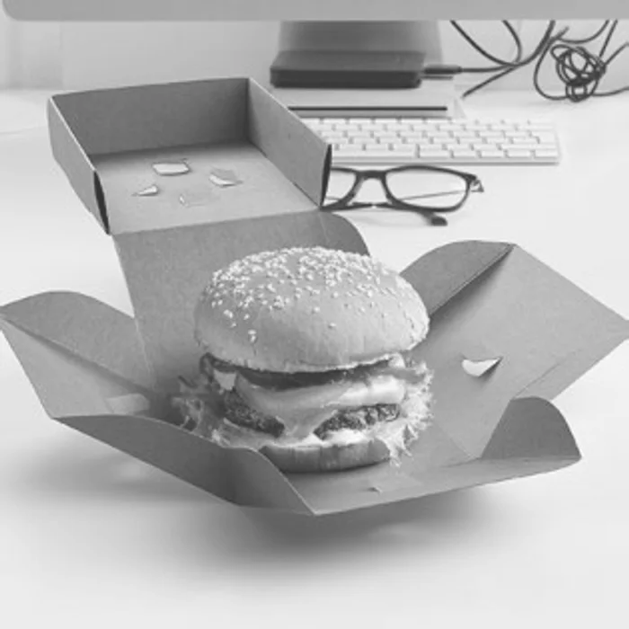 Hlavný obrázok produktu Burger box (PAP - FSC Mix) rozkládací nepromastitelný kraft 145 x 145 x 150 mm [50 ks]