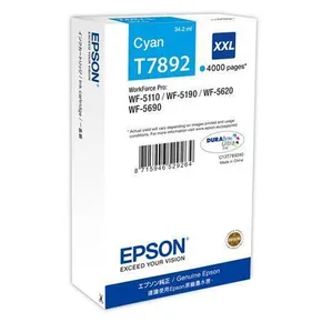 Epson originál ink C13T789240, T789, XXL, cyan, 4000str., 34ml, 1ks, Epson WorkForce Pro WF-5620DWF, WF-5110DW, WF-5690DWF