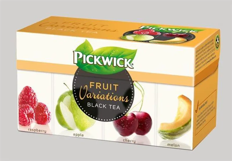 Hlavný obrázok produktu Čaj, černý, 20x1,5 g, PICKWICK "Variace", malina, zelené jablko, kyselá třešeň, meloun