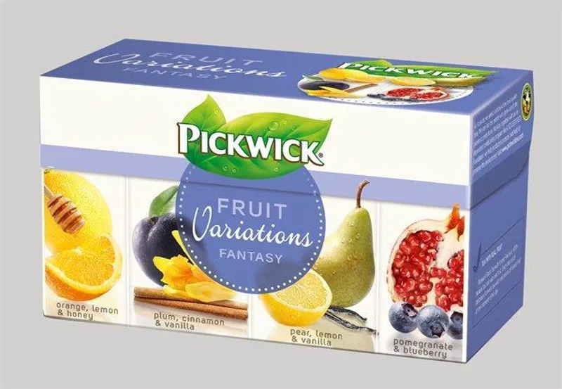 Hlavný obrázok produktu Čaj, ovocný, 20x2 g, PICKWICK "Variation", pomeranč-citrón-med, švestka-skořice-vanilka, h