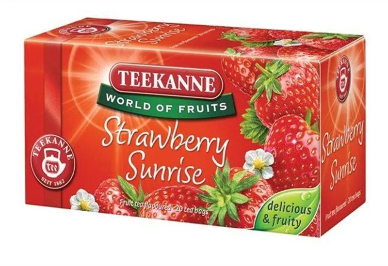 Hlavný obrázok produktu Čaj, ovocný, 20x2,5 g, TEEKANNE "Srawberry Sunrrise", jahoda