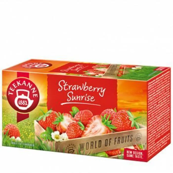 Hlavný obrázok produktu Čaj, ovocný, 20x2,5 g, TEEKANNE "Srawberry Sunrrise", jahoda
