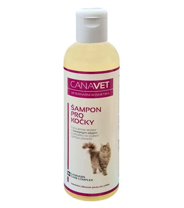 Hlavný obrázok produktu CANAVET šampon pro kočky s antipar.přísadou Canabis CC 250ml