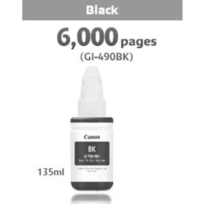 Hlavný obrázok produktu Canon originální ink GI-490 Bk, black, 6000str., 135ml, 0663C001, Canon PIXMA G1400, G240