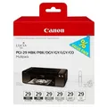 Canon originál ink PGI-29 MBK/PBK/DGY/GY/LGY/CO Multi pack, black/grey, 4868B018, Canon Pixma Pro 1
