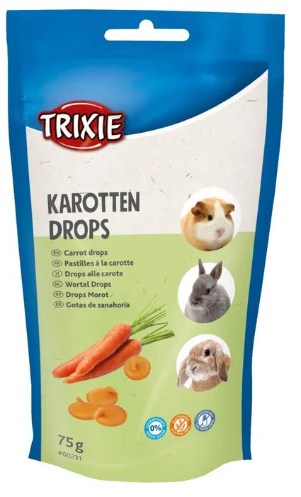 Hlavný obrázok produktu CARROT DROPS - mrkvové dropsy, pamlsek pro hlodavce,75 g