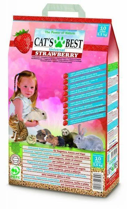 Hlavný obrázok produktu Cats Best UNIVERSAL JAHODA 10 L / 5,5 kg - pelety