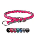Ďalší obrázok produktu CAVO obojok okrúhly "Stop ťahanie" - fuchsie/grafit L:47-55cm/18mm