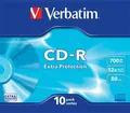 Ďalší obrázok produktu CD-R 700MB, 80 minút, 52x, DL Extra Protection, Verbatim, slim box, 10ks/bal.