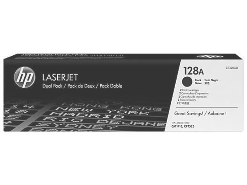 Hlavný obrázok produktu CE320AD Toner pro Color LaserJet Pro CM1415, CP1525N tiskárny, HP 128A černá,2*2K