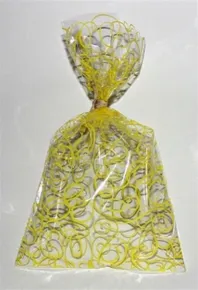 Celofánový sáček 20 x 35 cm žluté kličky [1 ks]
