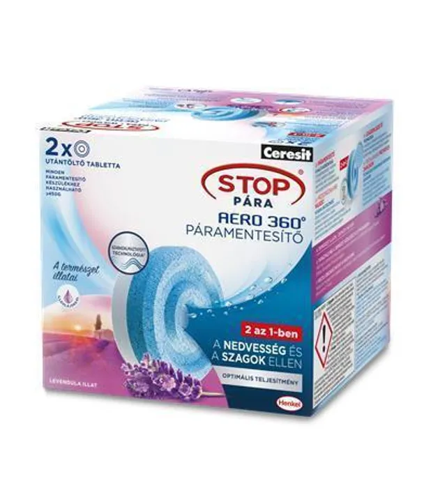 Hlavný obrázok produktu Ceresit Stop vlhkosti AERO 360° tablety, 2 x 450g, HENKEL, levandule