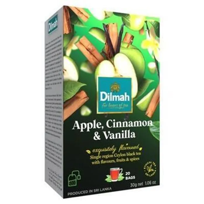 Hlavný obrázok produktu Černý čaj, 20x1,5g, DILMAH, jablko, skořice a vanilka