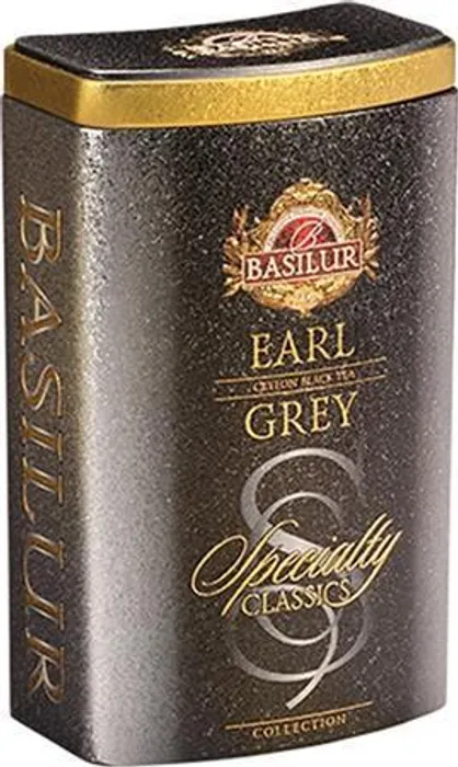 Hlavný obrázok produktu Černý čaj "BASILUR Classic Earl Gray", 100 g, v plechové ploché krabičce