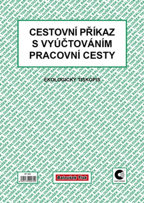 Hlavný obrázok produktu Cestovní příkaz s vyúčt. A4 /oboustr./ ET235