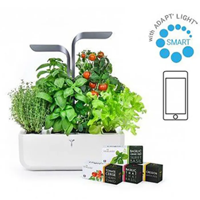 Hlavný obrázok produktu Chytrý květináč Potager Connect, bílý, s náplní 4ks, Infinity Grey, Véritable