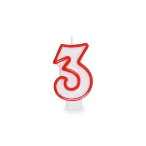 Číslová sviečka "3" 75mm [1 ks]
