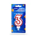 Ďalší obrázok produktu Číslová sviečka "3" 75mm [1 ks]