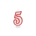 Číslová sviečka "5" 75mm [1 ks]