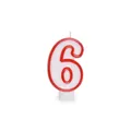 Číslová sviečka "6" 75mm [1 ks]