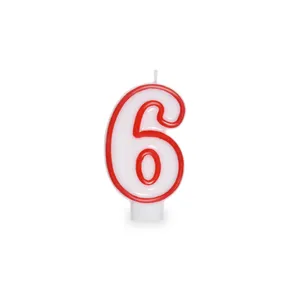 Číslová sviečka "6" 75mm [1 ks]