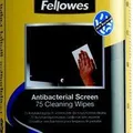 Ďalší obrázok produktu Čistiace obrúsky na obrazovky, 75 ks, FELLOWES „Virashield“