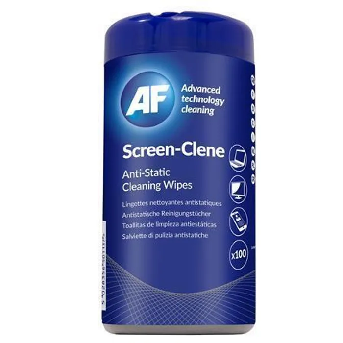 Hlavný obrázok produktu Čistící ubrousky na obrazovky, antistatické, 100ks, AF "Screen-Clene"