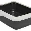 Ďalší obrázok produktu CLASSIC toaleta pre mačky, s okrajom, 37 x 15 x 47 cm, šedá/biela