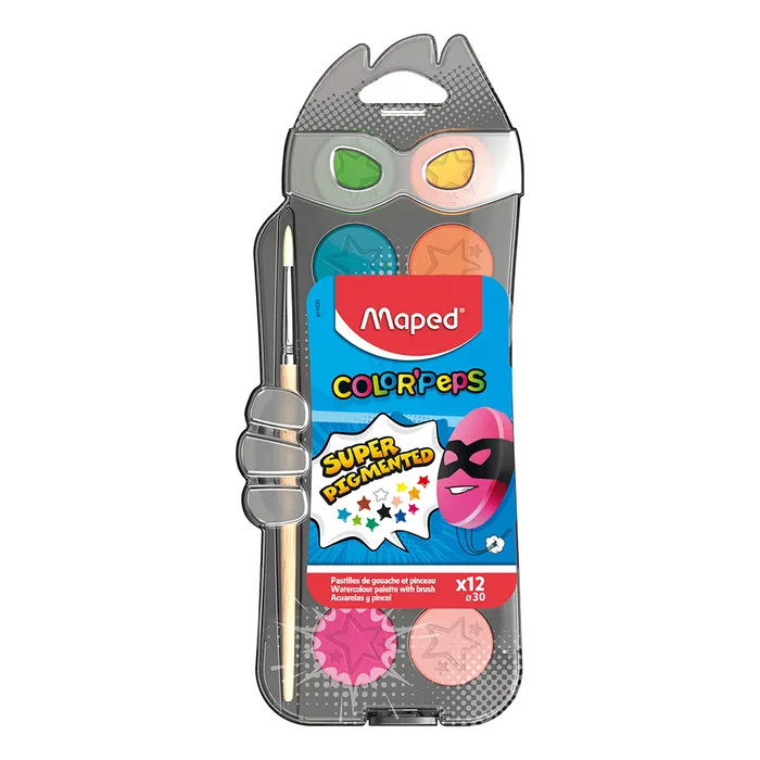 Hlavný obrázok produktu Color’s Peps Vodové barvy, O 30 mm, 12 barev