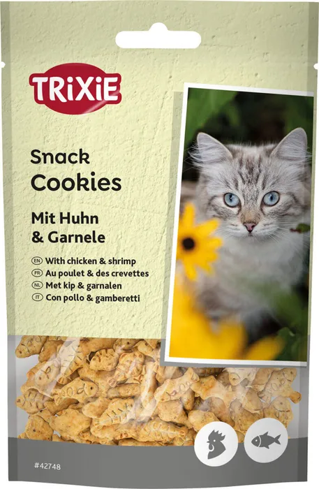Hlavný obrázok produktu Cookies, sušenky s kuřetem a krevetami pro kočky, 50 g