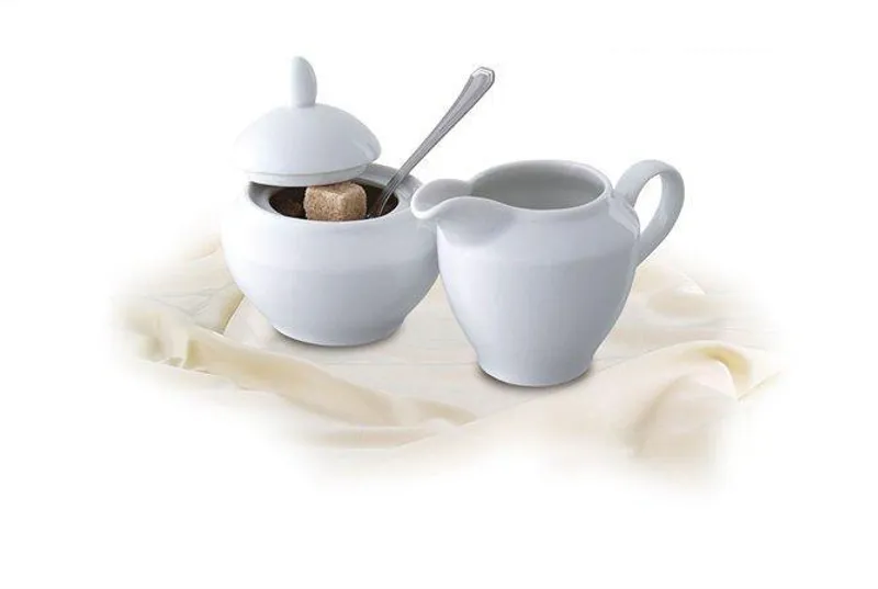 Hlavný obrázok produktu Cukřenka, porcelánová, 15 cl, ROTBERG, bílá s červeno-černým dekorem