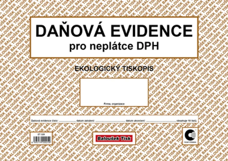 Hlavný obrázok produktu Daňová evidence pro neplátce DPH ET328