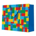 Darčeková taška horizontálna - Colorful Bricks 33,5x13x26,5 cm