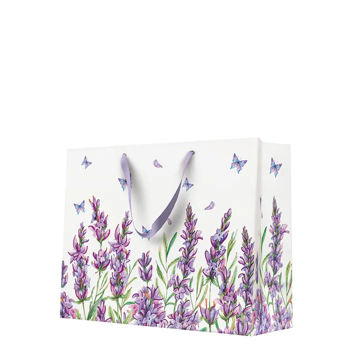 Hlavný obrázok produktu Dárková taška horizontal - LAVENDER BUTTERFLY 33,5x13x26,5 cm