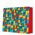Darčeková taška maxi veľká - COLORFUL BRICKS 54x16x44 cm