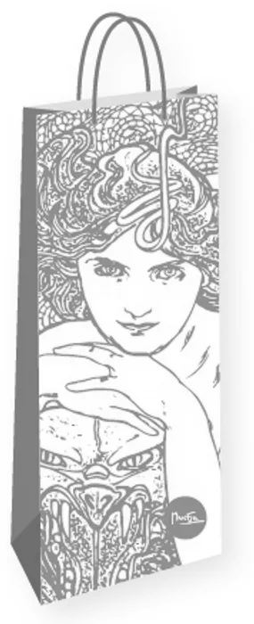 Hlavný obrázok produktu Dárková taška na lahev Alfons Mucha – Emerald, Fresh Collection